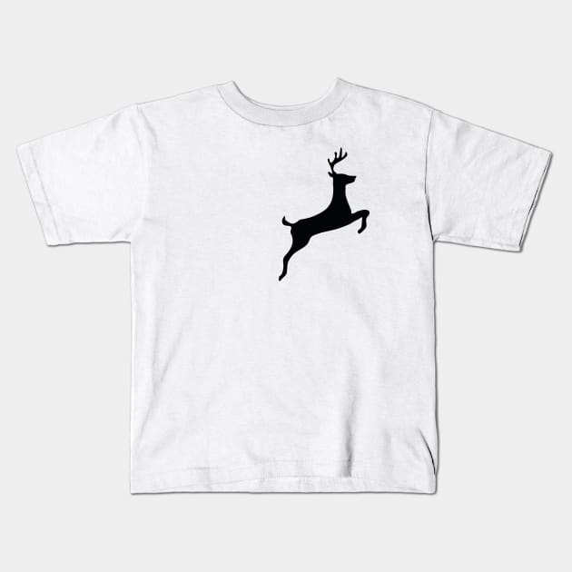 Christmas Deer Kids T-Shirt by EmoteYourself